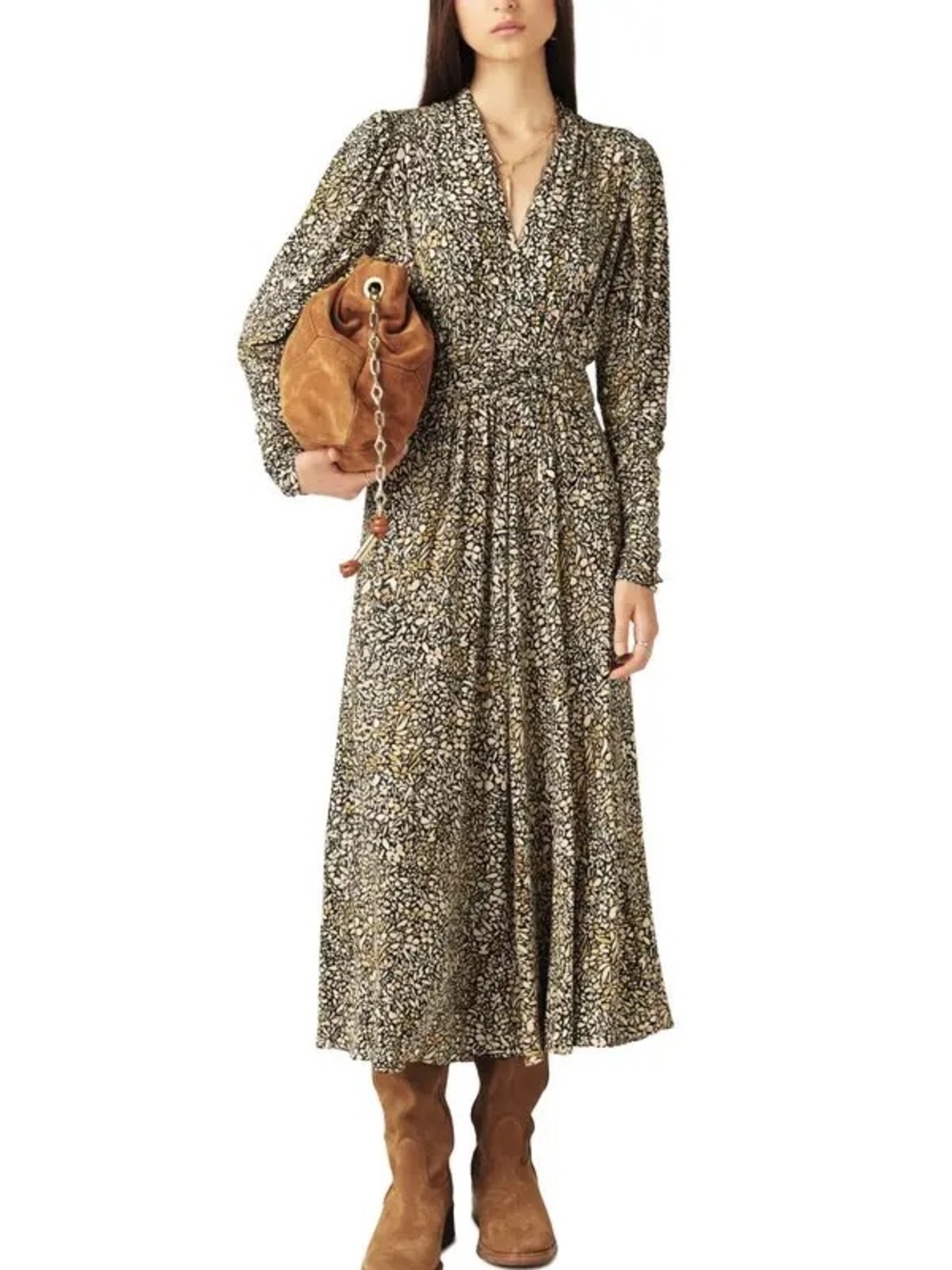 $360 Ba&sh Maxi Wrapped Dress Women’ Size S Floral